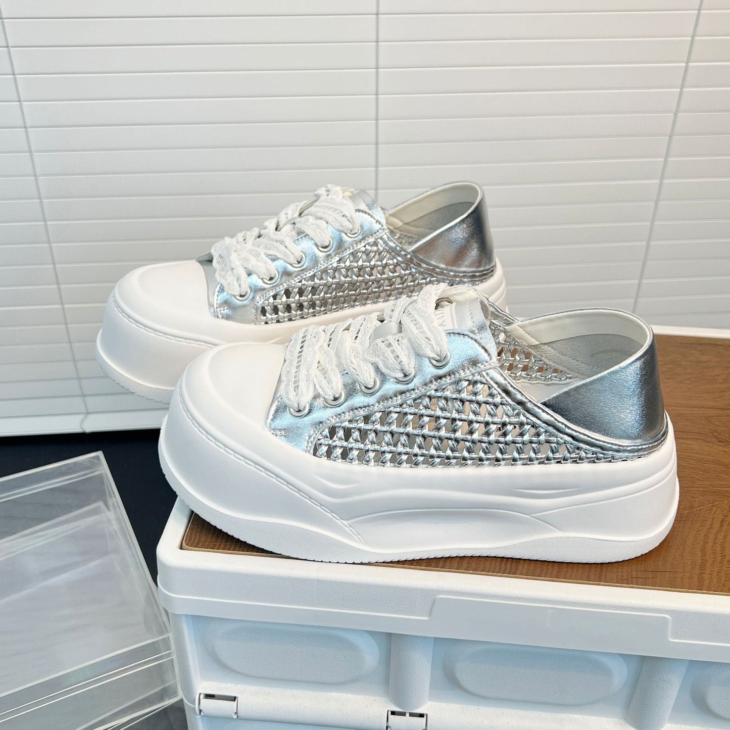Damen Sneaker Sportlich Leicht Mesh-Design Komfortschuhe - BerlinGlamour
