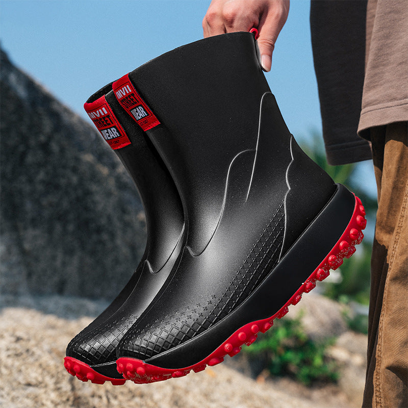 Herren Gummistiefel Rutschfest Wasserdicht Outdoor