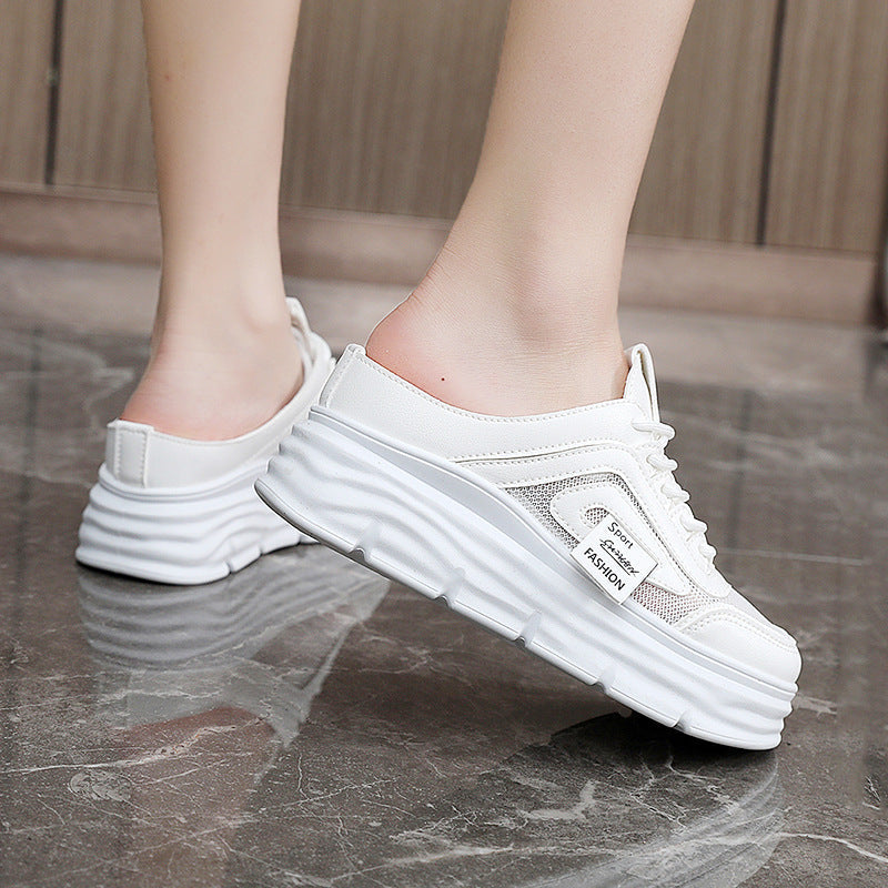 Damen Sneaker High Heels Sportlich Plateau Schuhe