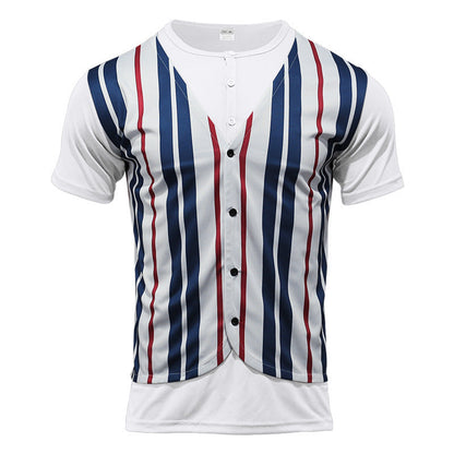 Herren Hemd Kurzarm Streifenmuster Modern Berlin Style