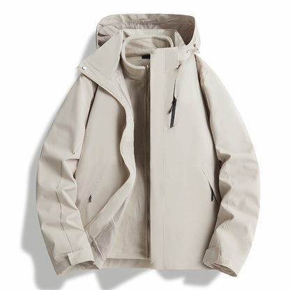 Herren Outdoorjacke Wetterfest Isoliert Verstellbar