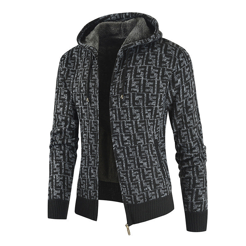Herren Winterjacke Warm Gefüttert Kapuze