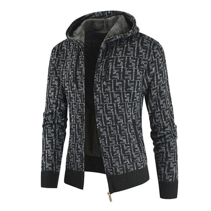 Herren Winterjacke Warm Gefüttert Kapuze