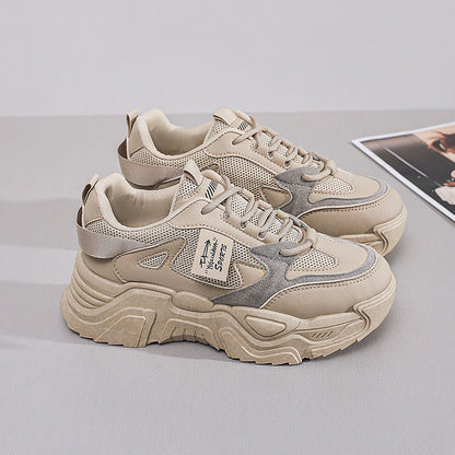 Damen Sneaker Chunky Stil Atmungsaktiv Komfortabel