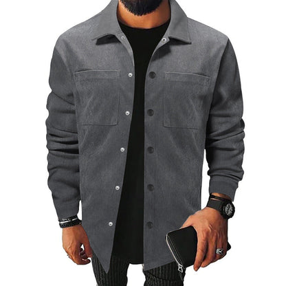 Herren Cordjacke Hochwertig mit Brusttaschen Modern