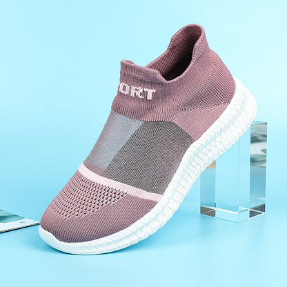 Damen Stricksneaker Atmungsaktiv Flexibel Bequem