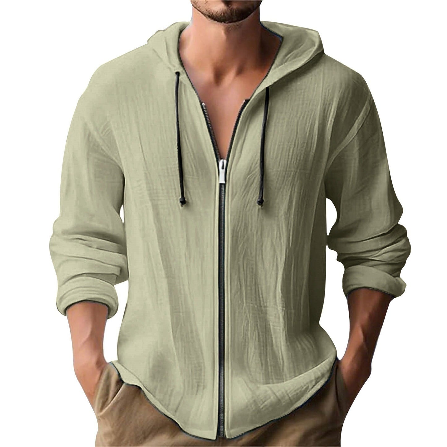 Herren Kapuzenjacke Lässig Reißverschluss Modern