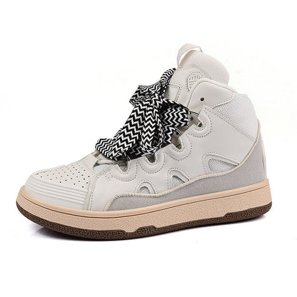 Damen Sneaker High-Top Sportlich Mehrfarbig Schnürsystem