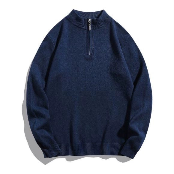 Herren Pullover Stehkragen Reißverschluss Modern Stilvoll - BerlinGlamour