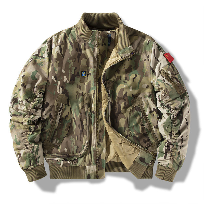 Herren Bomberjacke Funktionell mit Taschen Schwarz