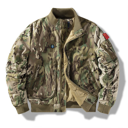 Herren Bomberjacke Funktionell mit Taschen Schwarz