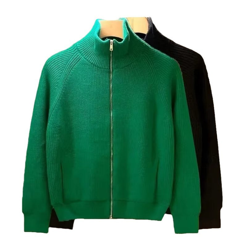 Herren Strickjacke Hochwertig Warm mit Reißverschluss