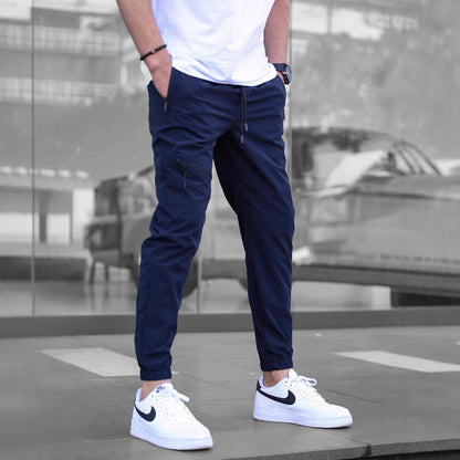 Herren Sport Hose Leicht Mit Reißverschlusstaschen