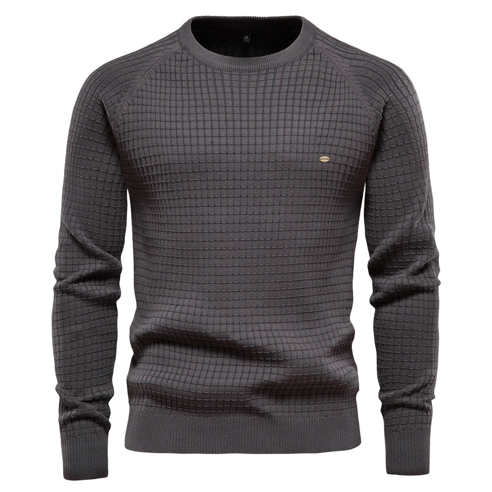 Herren Sweatshirt Rundhals Modern Strukturiert