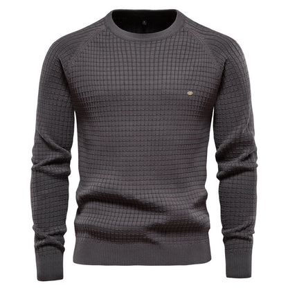Herren Sweatshirt Rundhals Modern Strukturiert