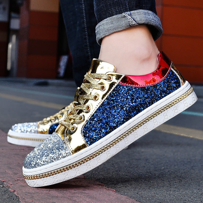 Damen Sneaker Glitzer Modern Fashion Schuhe