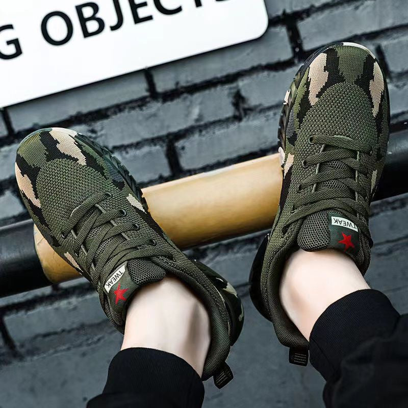 Damen Sneaker Sportlich Camouflage Laufschuhe