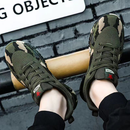 Damen Sneaker Sportlich Camouflage Laufschuhe
