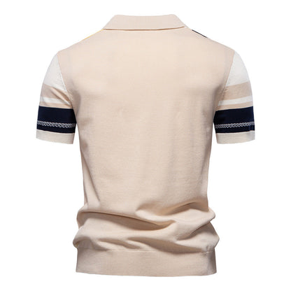 Herren Poloshirt Modern Farbstreifen Slim Fit