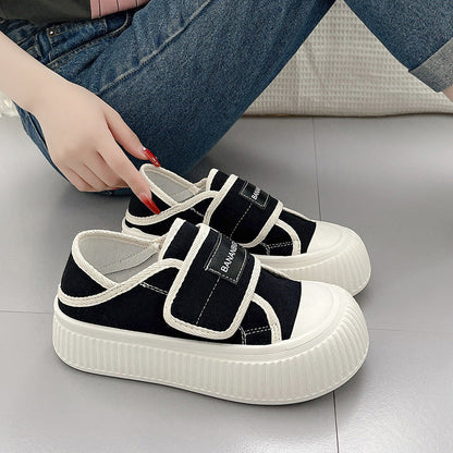 Damen Sneaker Weich Bequem Mit Klettverschluss