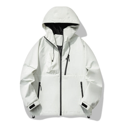 Herren Outdoor-Jacke Wasserabweisend Reißverschluss Taschen