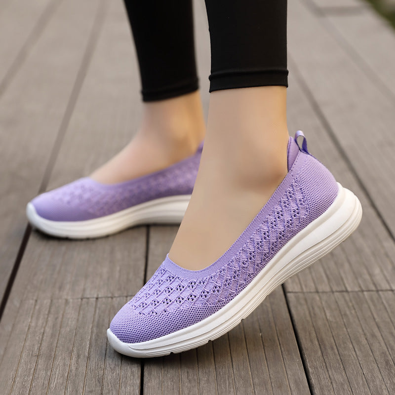 Damen Slip-On Schuhe atmungsaktiv bequem Freizeit