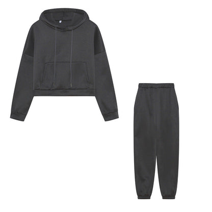 Damen Hoodie Set mit Jogginghose Bequem Elastisch