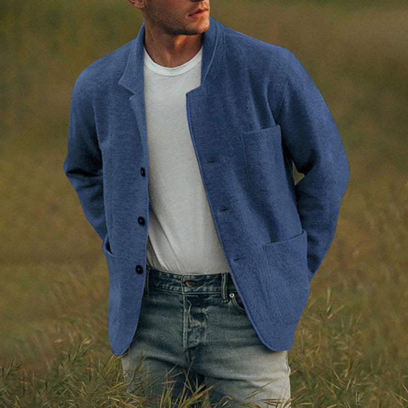 Herren Cardigan Jacke Elegant Bequem Mit Taschen