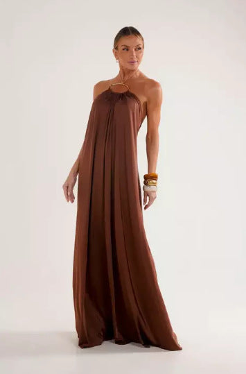 Langes Abendkleid mit Halsband Elegant