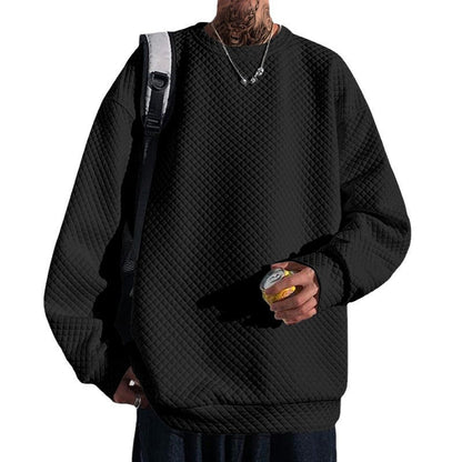 Herren Sweatshirt Oversized Strukturiert Grau Urban
