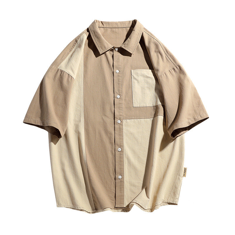 Herren Kurzarmhemd Modern Trendy Sommerfarben