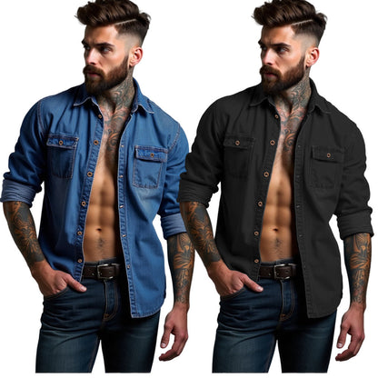 Bequemes Herren Baumwoll Hemd Casual Modern