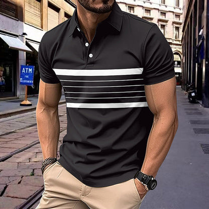 Herren Poloshirt Sportlich Streifenmuster Modern Berlin