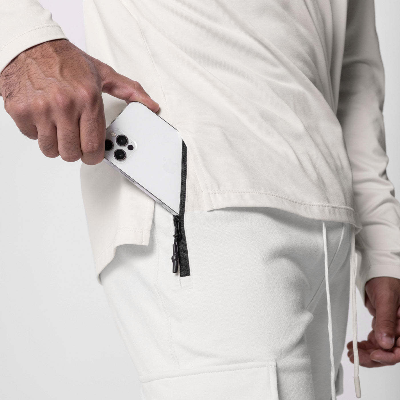 Herren Jogginghose Bequem Reißverschluss Cargo Hose Modern