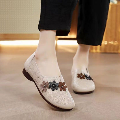 Damen Ballerinas Slip-On Bequem Florale