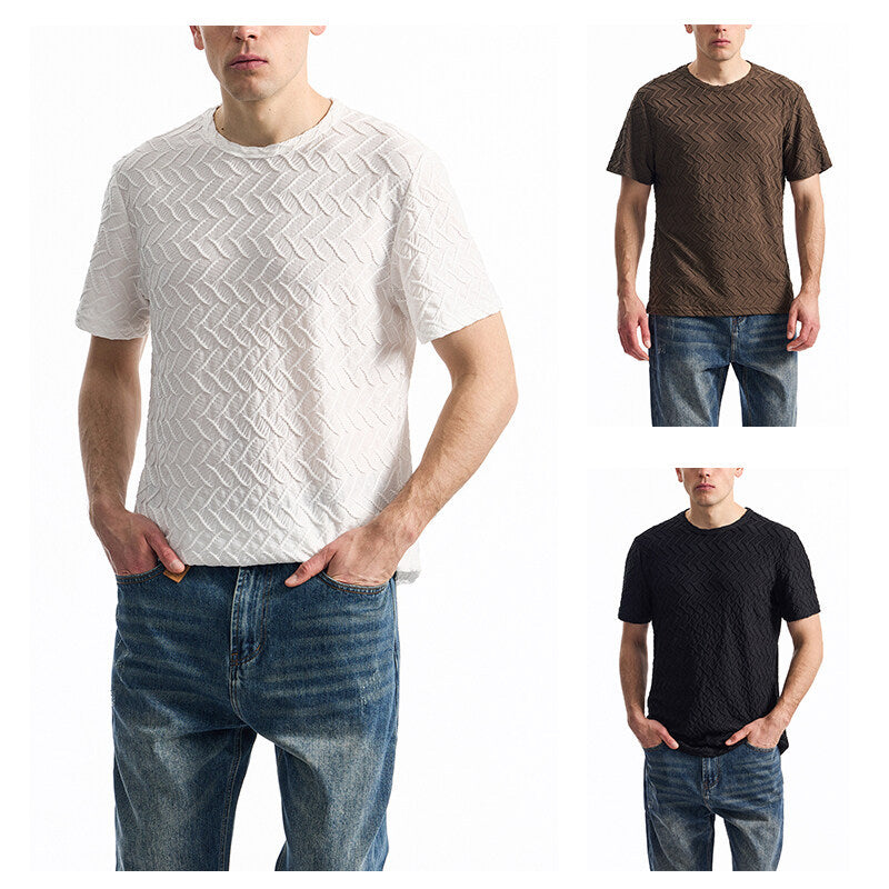 Herren T-Shirt Lässig Strukturiert Modern Berlin Style