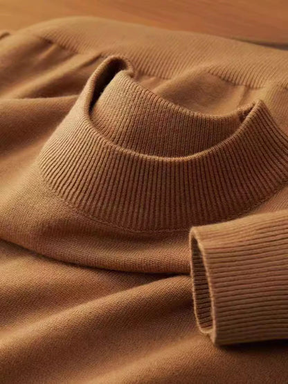 Herren Pullover Rollkragen Baumwolle Hochwertig Elegant