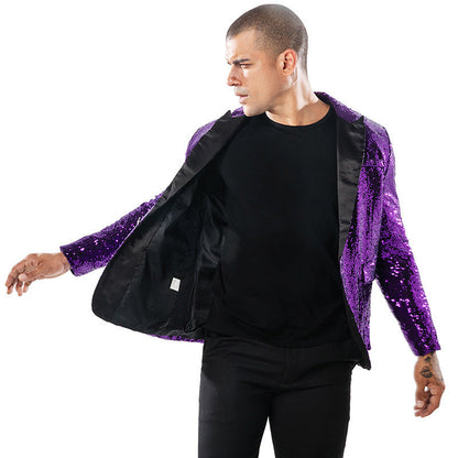 Herren Blazer Pailletten Elegant Modern Schnitt