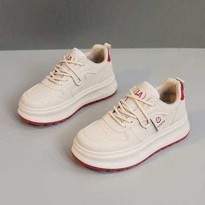 Damen Sneaker Plattform Sportlich Komfortabel