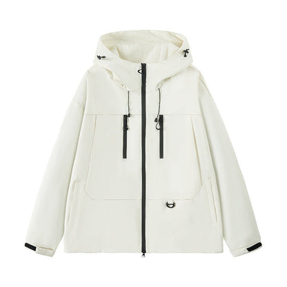 Herren Outdoor-Jacke wasserabweisend mit Kapuze und Taschen - BerlinGlamour