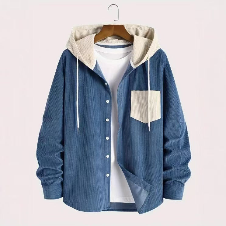 Herren Jacke mit Kapuze Strukturiert Modern