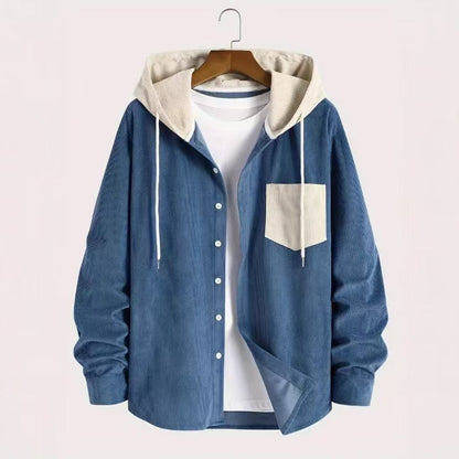 Herren Jacke mit Kapuze Strukturiert Modern