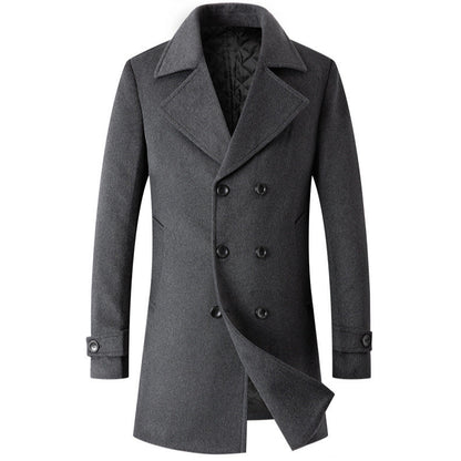 Herren Mantel Elegant Wende-Design Doppelter Knopfleiste