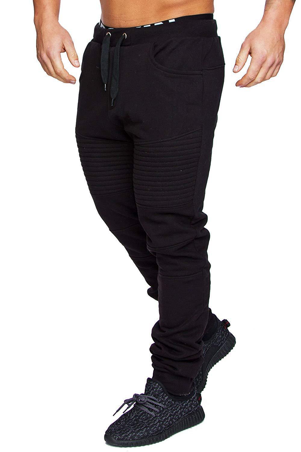 Herren Jogginghose Slim Fit Sportlich Mit Struktur