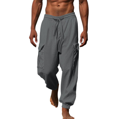 Herren Cargo-Hose elastisch mit Seitentaschen Bequem