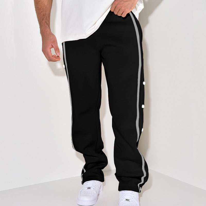 Herren Sporthose Bequem Knopfleiste Sportlich