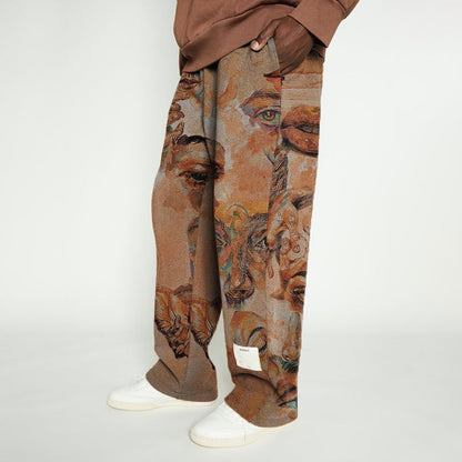 Herren Haremshose mit stylishem Kunstprint Berlin Style