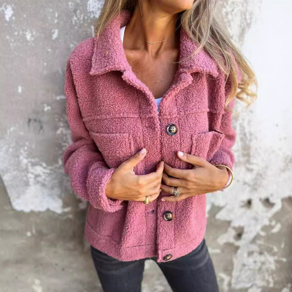 Weiche Fleece-Hemdjacke Damenjacke Warm - BerlinGlamour