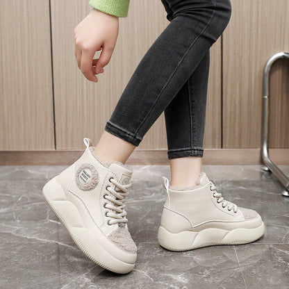 Damen Sneaker Hoch Flauschig Innenfutter Robust