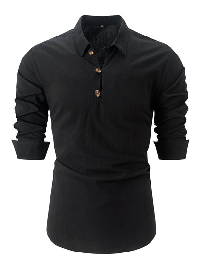 Herren Langarmhemd Elegantes Knopfhemd Modern Slimfit